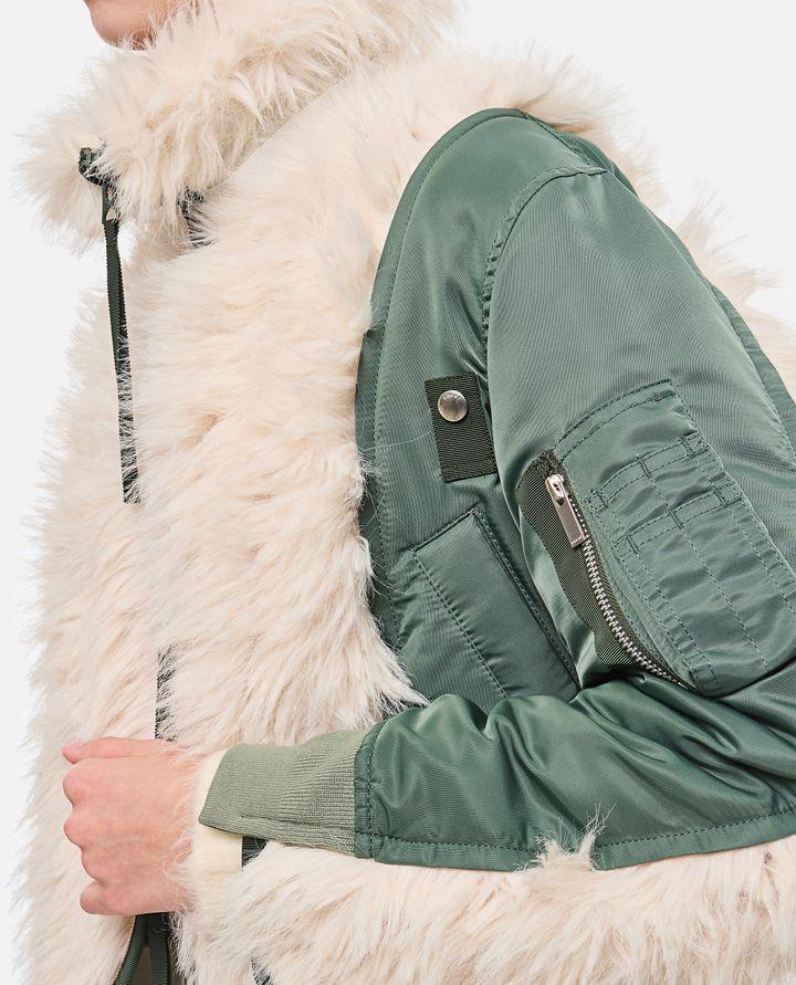 Sacai BOMBER CON INSERTI IN ECOPELLICCIA 50% di sconto con spedizione gratuita