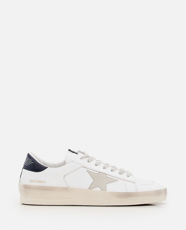 Golden Goose SUPERSTAR LEATHER SNEAKERS BIANCHE E NERE DA UOMO Presa