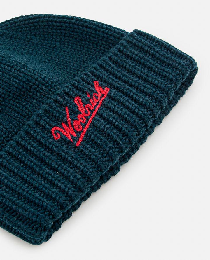 Woolrich MERINO WOOL LOGO BEANIE Negozio online di fabbrica