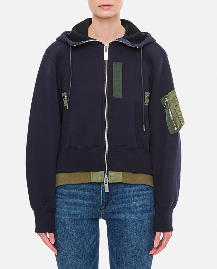 Sacai FELPA A STRATI CON CAPPUCCIO Fino al 60% di sconto