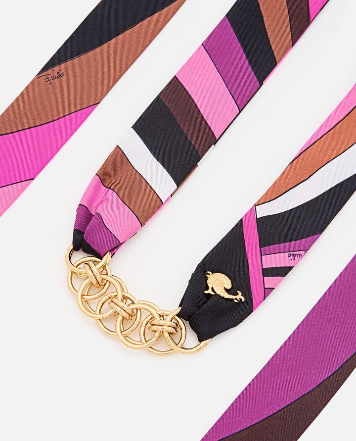 Emilio Pucci BRACCIALETTO IN SETA CON CATENA In vendita