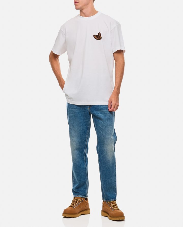 Carhartt WIP T-SHIRT IN COTONE BROWN DUCKS Nuova