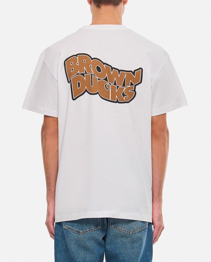 Carhartt WIP T-SHIRT IN COTONE BROWN DUCKS Nuova