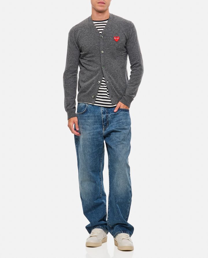 Comme Des Garçons Play CARDIGAN CON LOGO Grande vendita
