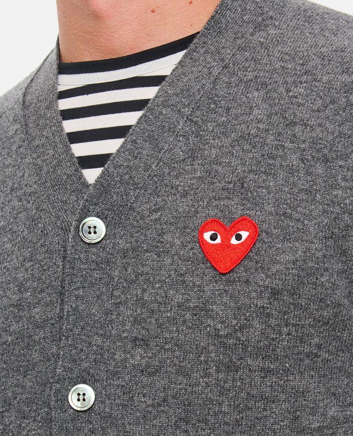 Comme Des Garçons Play CARDIGAN CON LOGO Grande vendita