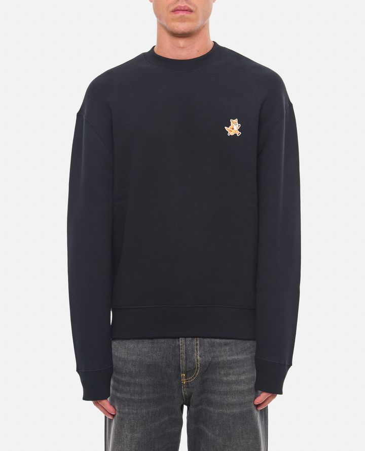 Maison Kitsuné FELPA GIROCOLLO CON PATCH Black Friday