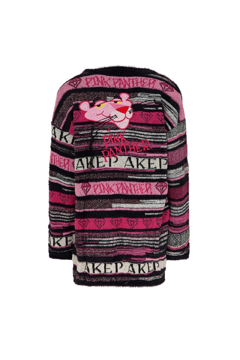 Akep CARDIGAN JACQUARD CON CINTURA - CAPSULE "AKEP X PINK PANTER" Online