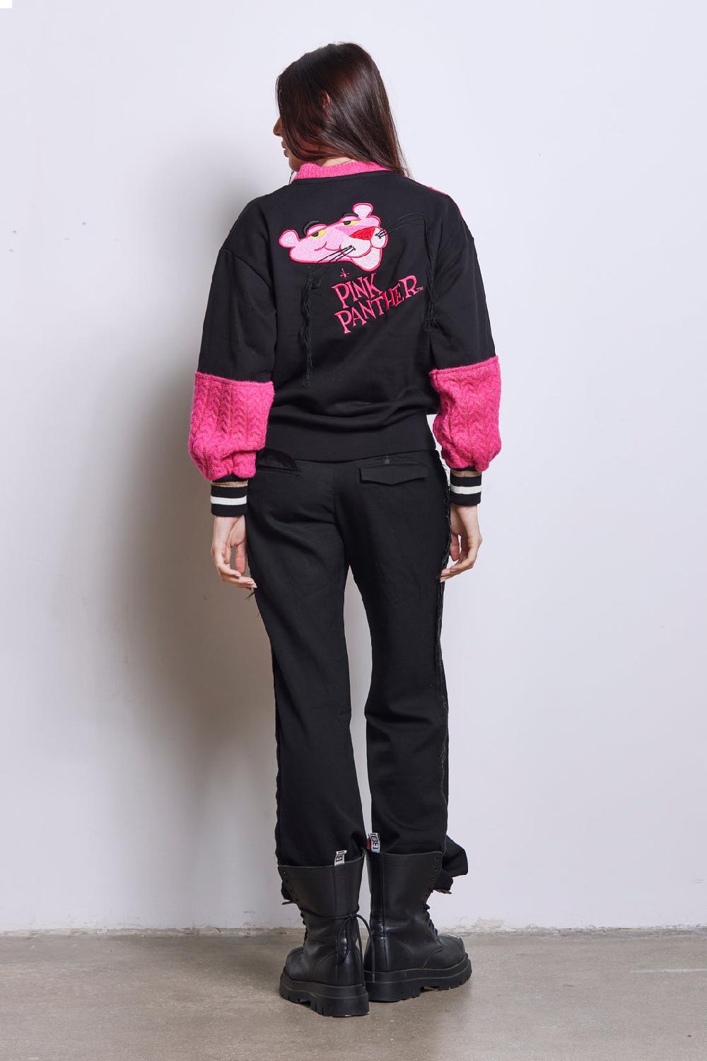 Akep FELPA GIROCOLLO CON INSERTI IN MAGLIA - CAPSULE "AKEP X PINK PANTER" Outlet