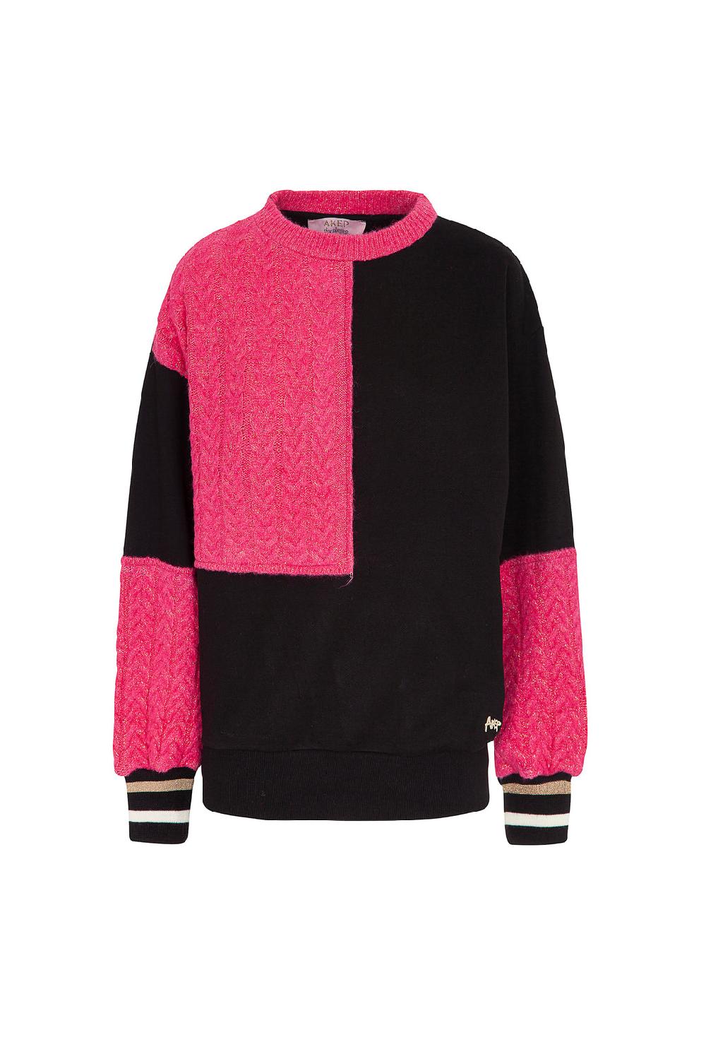 Akep FELPA GIROCOLLO CON INSERTI IN MAGLIA - CAPSULE "AKEP X PINK PANTER" Outlet