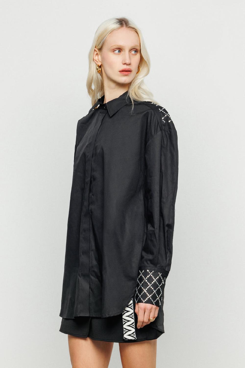 Akep CAMICIA OVERSIZE AKEP CON DETTAGLIO STRASS Shopping online