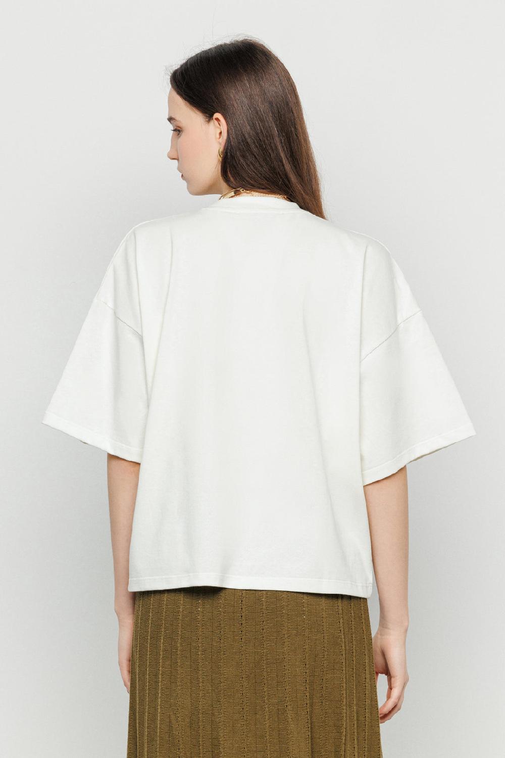 Akep T-SHIRT AKEP OVERSIZE CON APPLICAZIONE JACQUARD SUL DAVANTI Acquista Ora