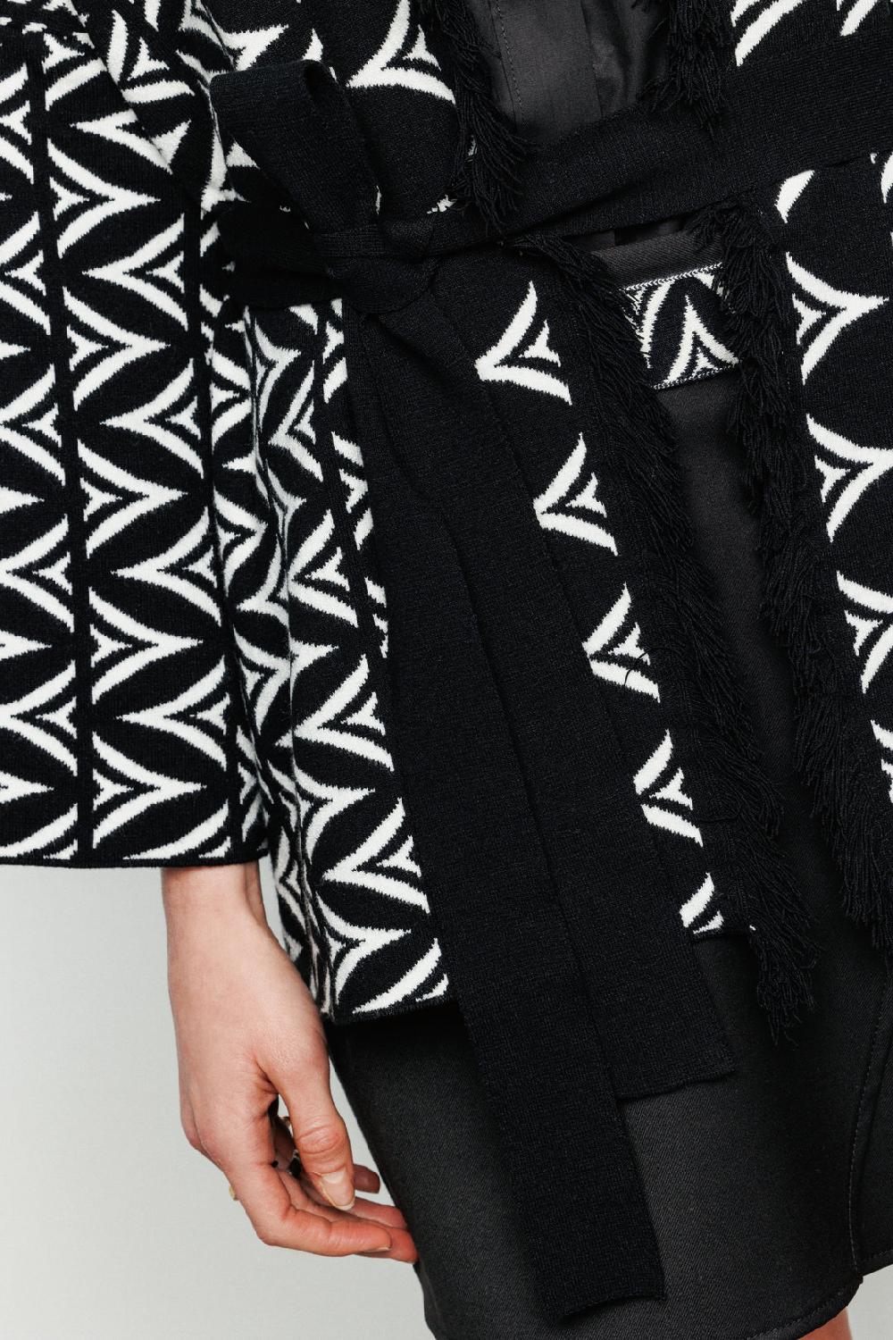 Akep CARDIGAN AKEP JACQUARD FANTASIA ALLOVER LOGOMANIA Affare Del Giorno