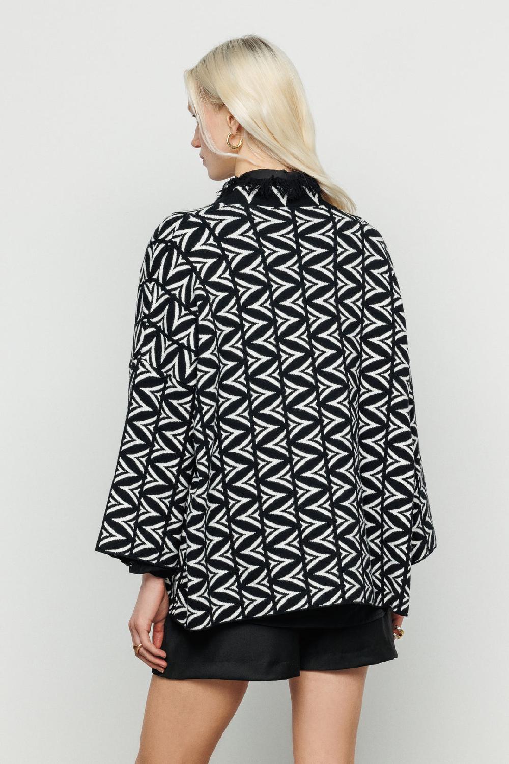 Akep CARDIGAN AKEP JACQUARD FANTASIA ALLOVER LOGOMANIA Affare Del Giorno
