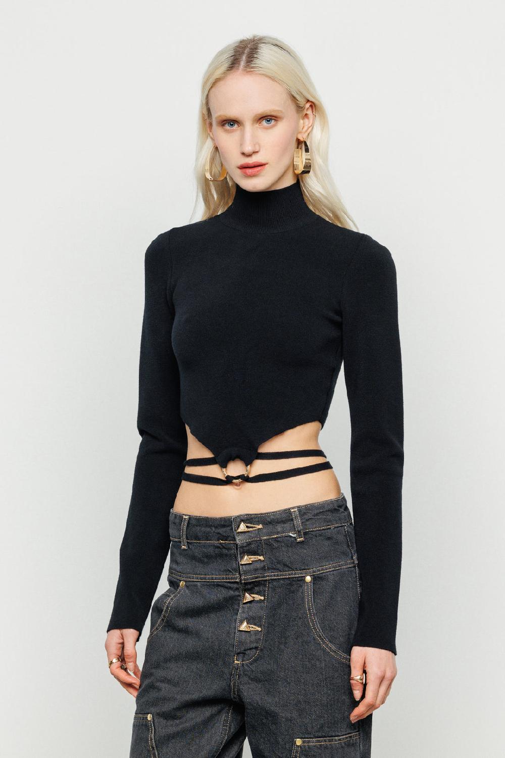 Akep CROP TOP AKEP A COLLO ALTO CUT CHEST Offerta