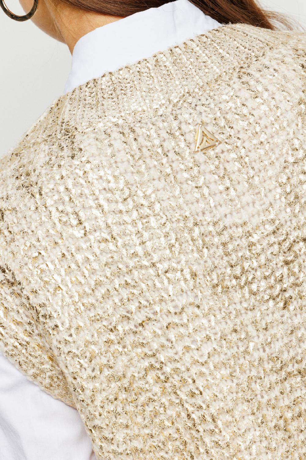 Akep GILET AKEP PLACCATURA GOLD CON SCOLLO A V ACQUISTA ORA