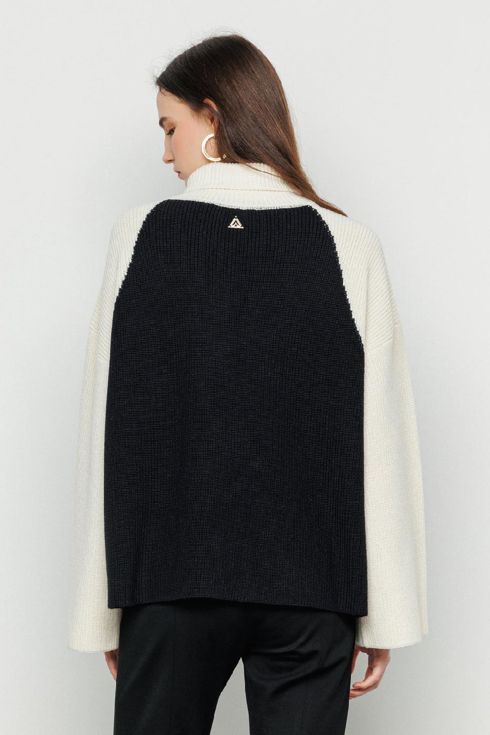 Akep PULLOVER AKEP BICOLOR A COLLO ALTO Shopping Online