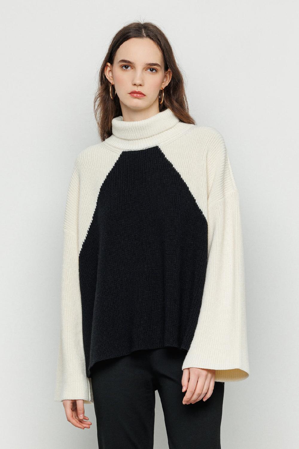 Akep PULLOVER AKEP BICOLOR A COLLO ALTO Shopping Online
