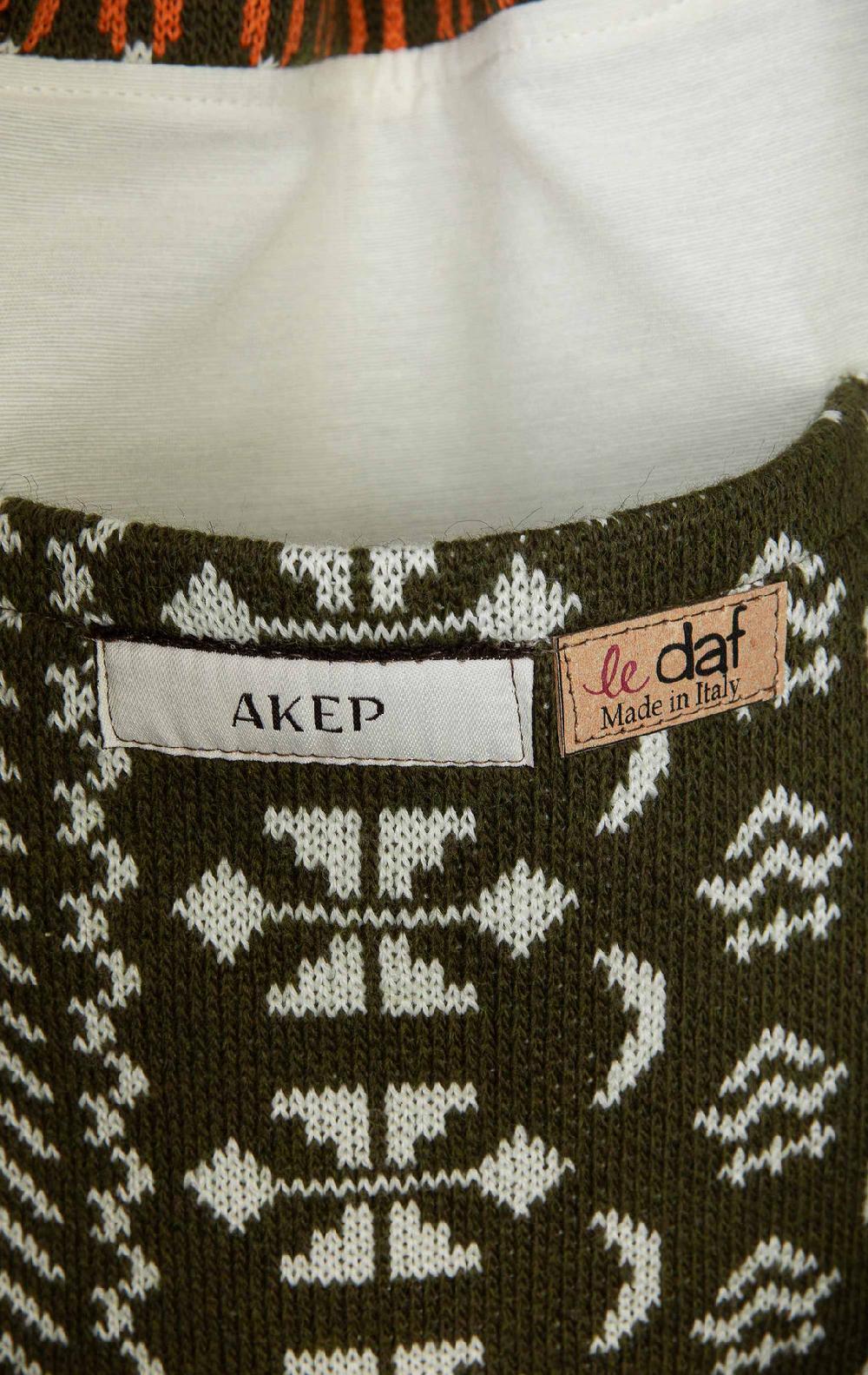 Akep SHOPPING BAG AKEP MISTO LANA JACQUARD MILITARY Vendita