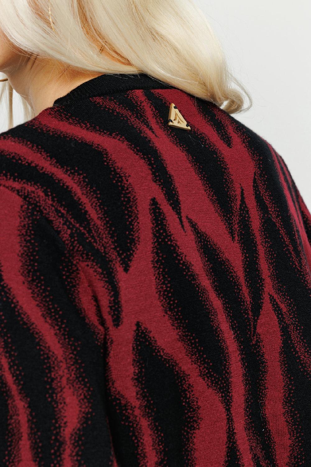 Akep MAGLIONE AKEP A GIROCOLLO JACQUARD ALL OVER ZEBRATO Moda