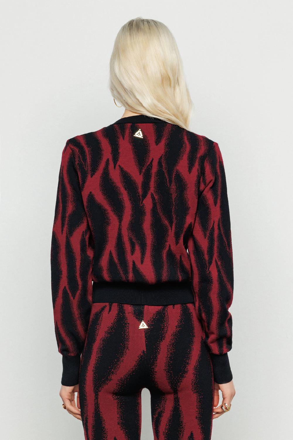 Akep MAGLIONE AKEP A GIROCOLLO JACQUARD ALL OVER ZEBRATO Moda