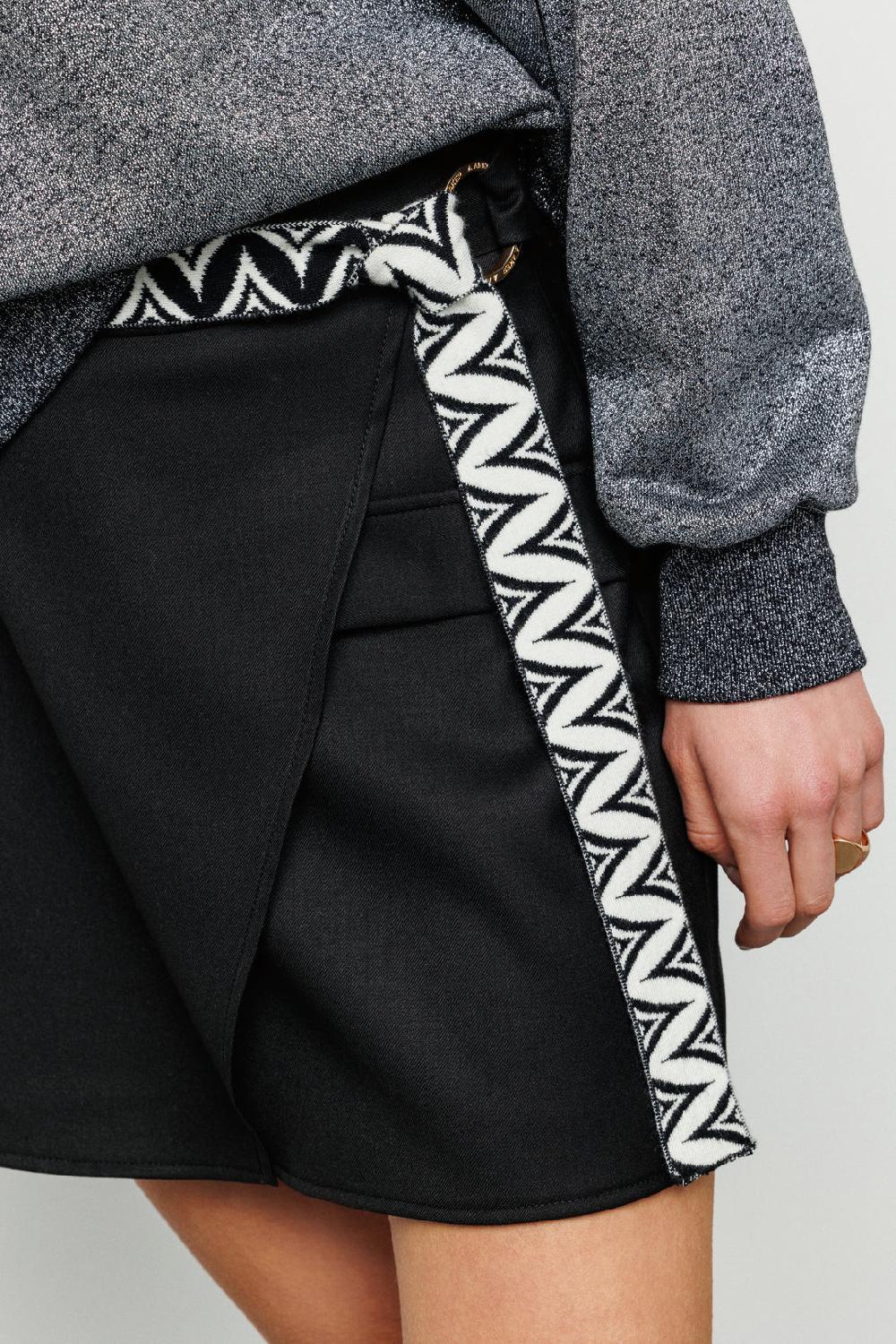 Akep MINIGONNA AKEP IN FRESCO LANA CON CINTO JACQUARD Promozione
