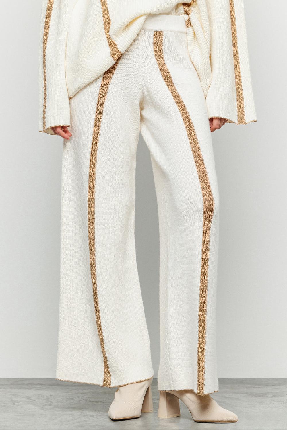 Akep PANTALONE AKEP A COSTE CON INTARSIO LUREX Soddisfazione Garantita