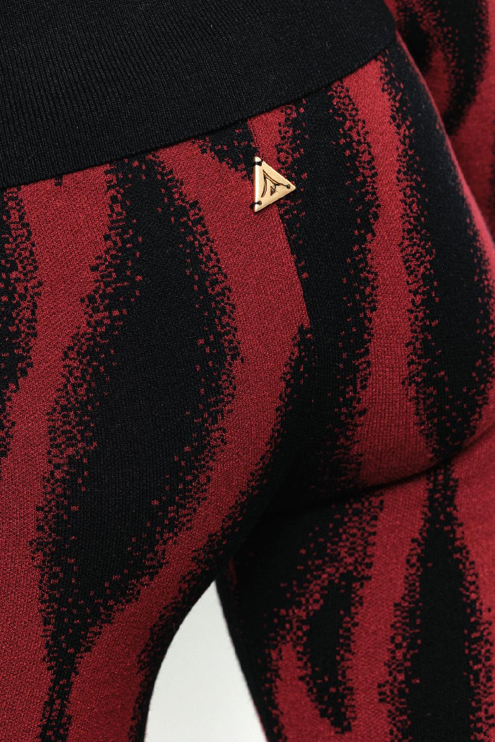 Akep PANTALONE AKEP A ZAMPA JACQUARD ALL OVER ZEBRATO Vendita Calda