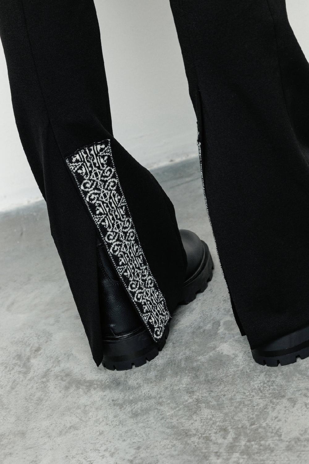 Akep PANTALONE AKEP CON SPACCHI SUL FONDO IN JACQUARD Vendite Flash