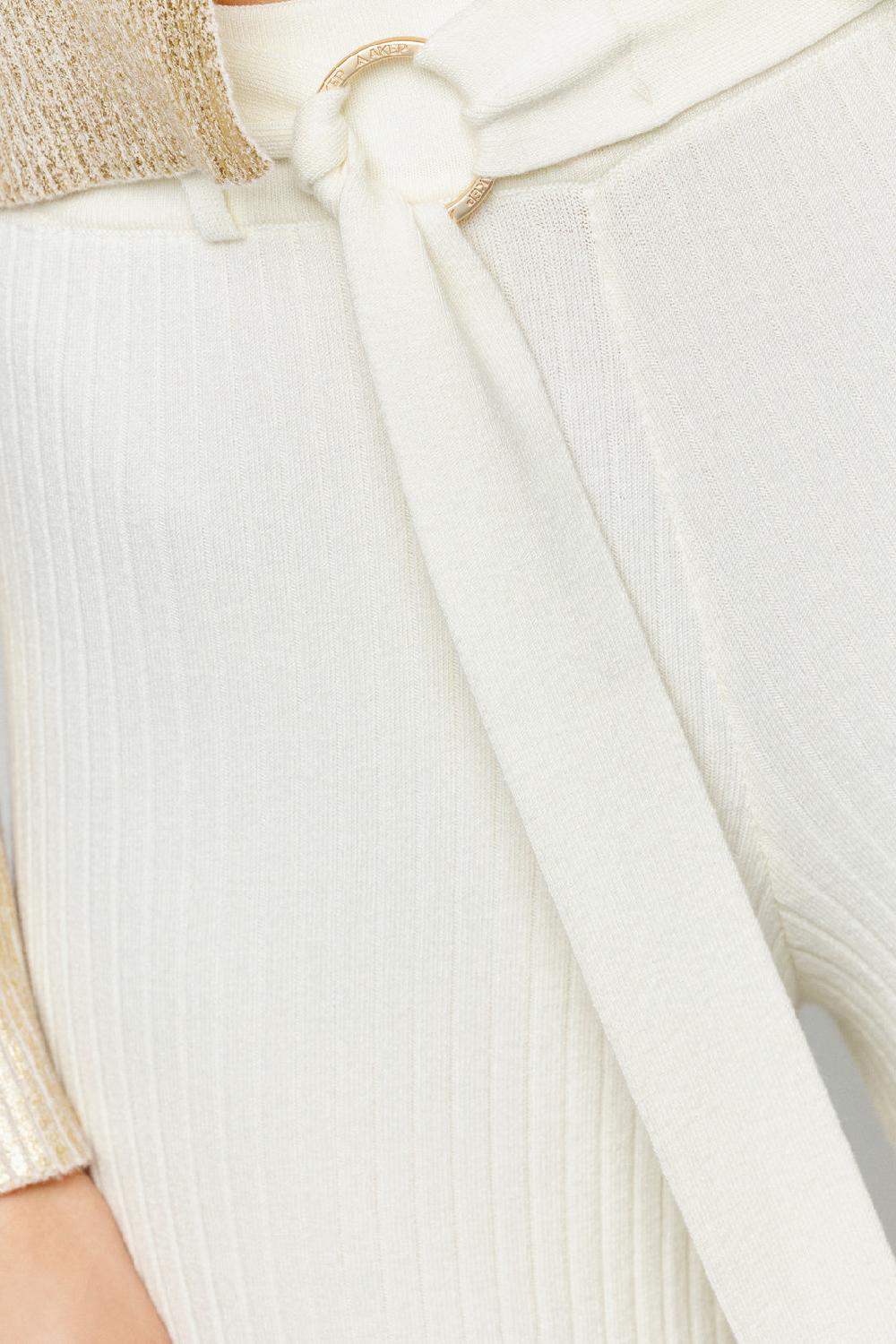 Akep PANTALONE BICOLOR AKEP CON CINTURA E RING LOGATO Sottocosto