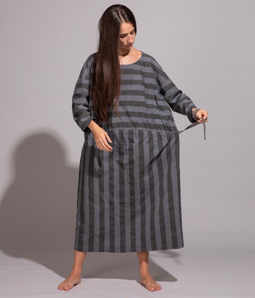 Album Di Famiglia art. 20S#31_90 LONG STRIPED DRESS Sconto