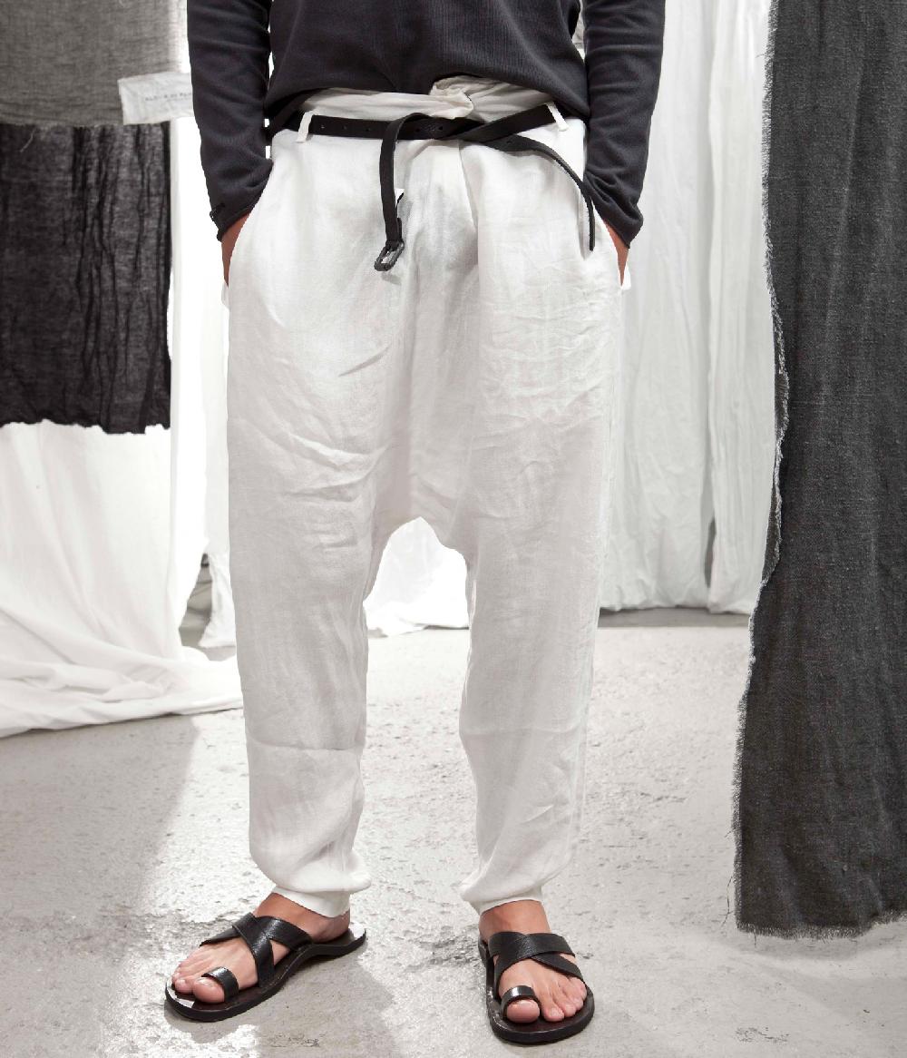 Album Di Famiglia art. 15S23_100 PANTALONE INCROCIO LINO Offerte