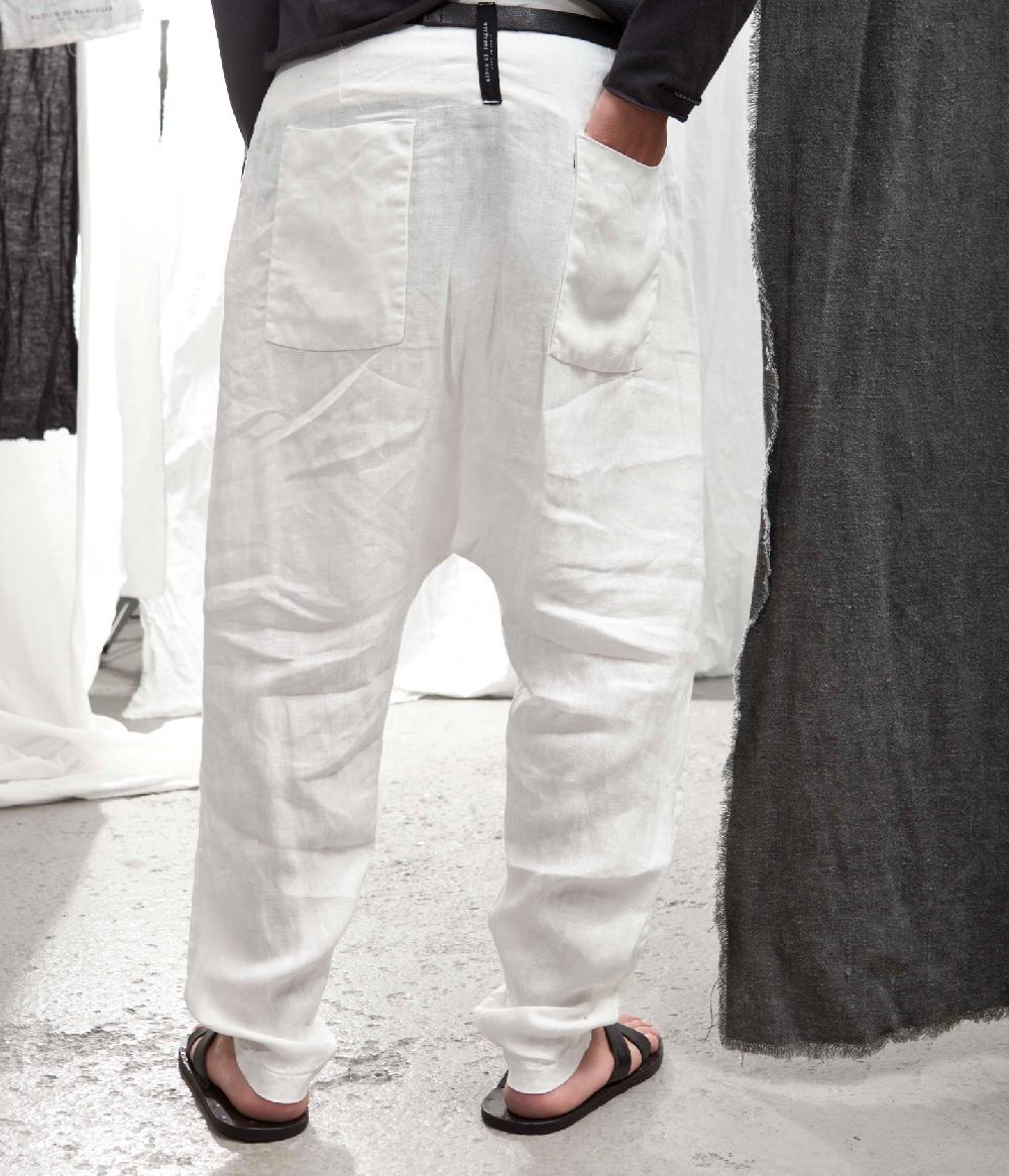 Album Di Famiglia art. 15S23_100 PANTALONE INCROCIO LINO Offerte