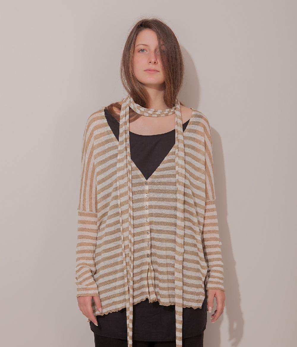 Album Di Famiglia art. 17S#41_80 STRIPED CARDIGAN LR Qualità