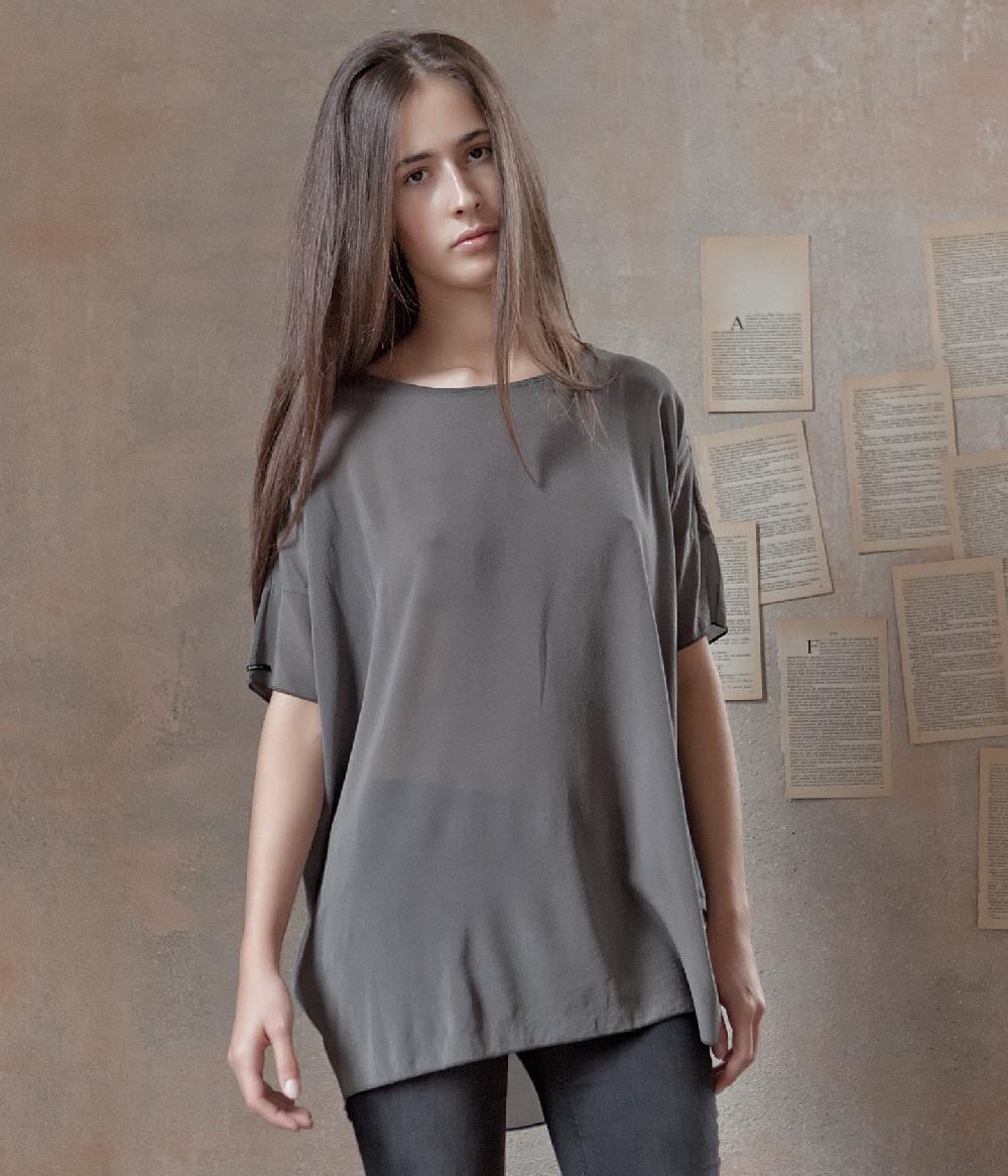 Album Di Famiglia art. 14S1712 T-SHIRT OVERSIZE M/C SETA Saldi