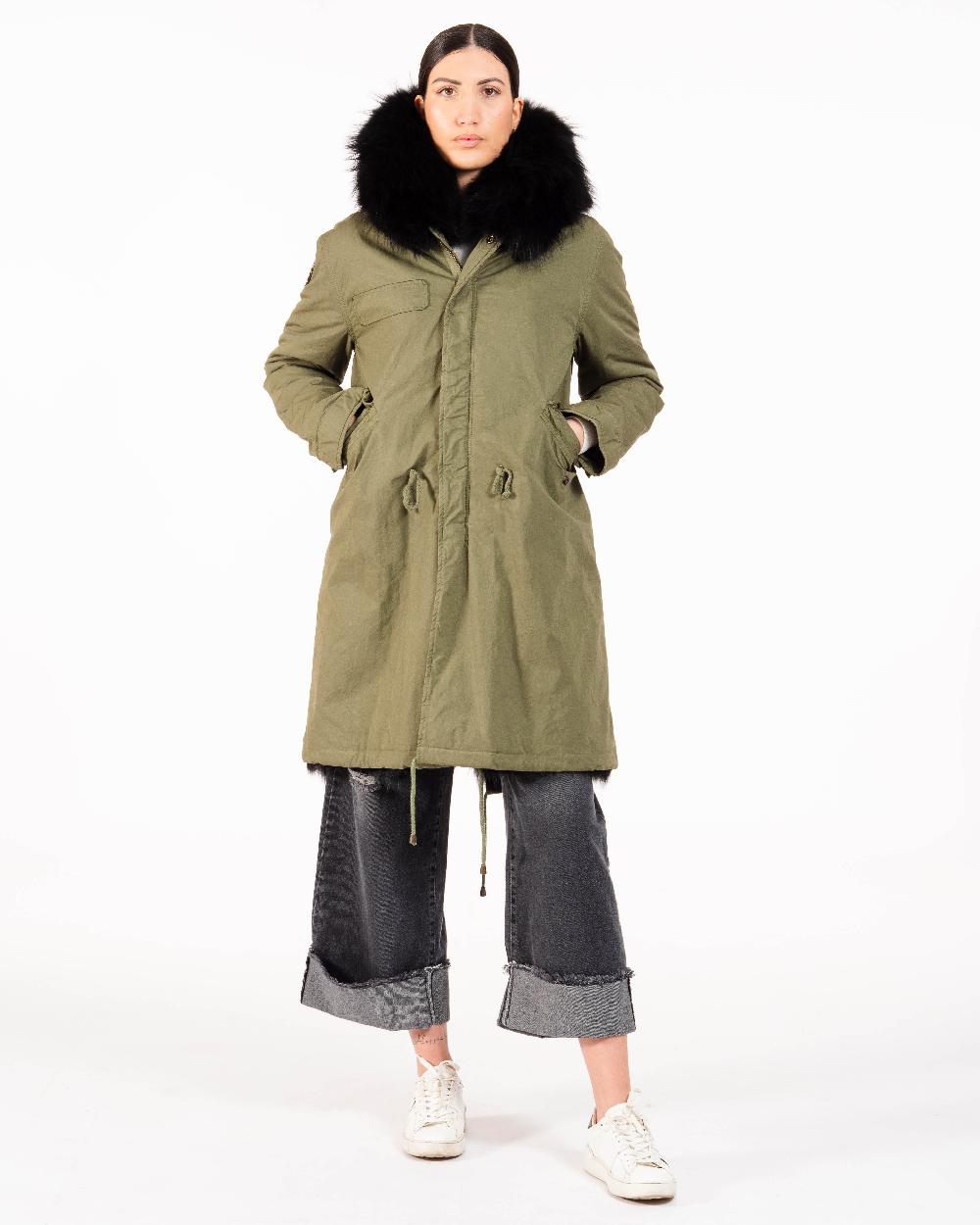 Alessandra chamonix CAMILLE MILITARY BLACK / PARKA In Vendita