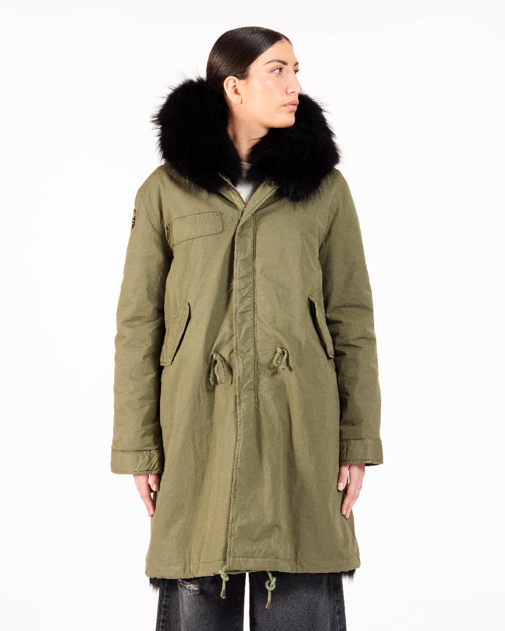 Alessandra chamonix CAMILLE MILITARY BLACK / PARKA In Vendita