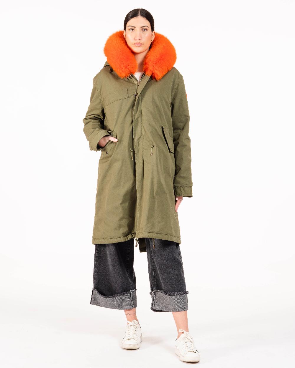 Alessandra chamonix AMANDINE MILITARY ORANGE / PARKA Vendita Calda