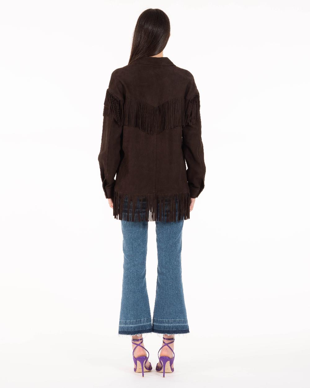 Alessandra chamonix PAIGE MORO / GIACCA CON FRANGE Promozione